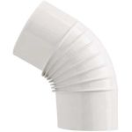 Save GOMITO 45° PER STUFA A LEGNA PORCELLANATO CLASSIC Col. Bianco  Ø cm. 8 FV55016 Save