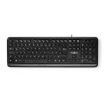 Wired Keyboard | USB-A | Multimedia | QWERTZ | DE Layout | Numeric keypad NEKBMU200BKDE Nedis