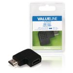 High Speed HDMI with Ethernet Adapter Angled Left HDMI Connector - HDMI Female Black NEVLVB34903B Valueline