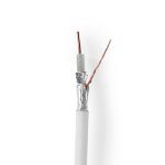 Coax Cable On Reel | 4G / LTE secure | 75 Ohm | Triple Shielded | ECA | 25.0 m | Coax | PVC | White | Gift Box NECSBG4050WT250 Nedis