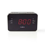 Digital Alarm Clock Radio | LED Display | 1x 3.5 mm Audio Input | Time projection | AM / FM | Snooze function | Sleep timer | Number of alarms: 2 | Black NECLAR002BK Nedis