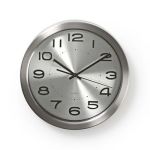 Wall Clock | Diameter: 300 mm | Stainless Steel | Silver NECLWA010MT30SR Nedis