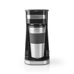Coffee Maker | Filter Coffee | 0.4 l | 1 Cups | Black / Silver NEKACM300FBK Nedis