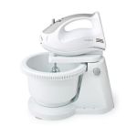 Hand Mixer | 200 W | 5-Speed Setting | Turbo function | Turning Bowl / 2 Beaters / 2 Dough Hooks | Grey / White NEKAHM110CWT Nedis