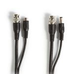 CCTV Security Cable | BNC / DC | 10.0 m | Round | PVC | Black | Gift Box NECCTVCA10BK100 Nedis
