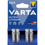 Lithium Battery AAA 4-Blister Card NEVARTA-6103/4B Varta