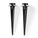 Ground Spike | 2 pcs | Aluminium | Black NEFLMT10BK2 Nedis