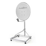 Satellite Balcony Stand | Mast length: 1.00 m | Maximum dish size: 90.0 cm | Bottom plate size: 1 x 50 x 50 cm | Steel | Silver NESDBS100ME Nedis