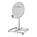 Satellite Balcony Stand | Mast length: 0.75 m | Maximum dish size: 90.0 cm | Bottom plate size: 4 x 30 x 30 cm | Steel | Silver NESDBS110ME Nedis
