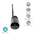 SmartLife Outdoor Camera | Wi-Fi | Full HD 1080p | IP65 | Cloud Storage (optional) / microSD (not included) | 12 V DC | With motion sensor | Night vision | Black NEWIFICO40CBK Nedis