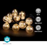SmartLife Decorative Lights | Party Lights | Wi-Fi | Warm White | 10 LED's | 9.00 m | Android | Bulb diameter: 45 mm NEWIFILP01F10 Nedis