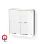 SmartLife Wall Switch | Zigbee 3.0 | Wall Mount | Android / IOS | Plastic | White NEZBWS40WT Nedis