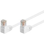 CAT 5e cavo patch 2x 90° angolato U/UTP, bianco, 0,5 m WE96069 Goobay