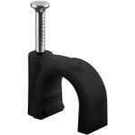 Chiodini fissacavo 10 mm, nero WE64683 Goobay