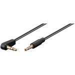 Cavo di collegamento audio AUX, 3,5 mm stereo a 3 pin, sottile, CU, angolato WE59526 Goobay