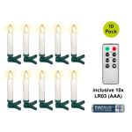 10 candele senza fili per l'albero di Natale a LED incl. 20x AAA (LR03) WE75257 Goobay