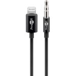 Cavo con connettore audio Apple Lightning (3,5 mm), 1 m, nero WE66805 Goobay