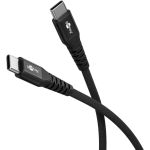 Cavo tessile USB-C supermorbido con connettori in metallo, 0,5 m, nero WE73952 Goobay