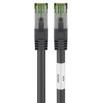 Cavo patch RJ45 (CAT 6A, 500 MHz) con CAT 8.1 cavo grezzo S/FTP, nero WE66728 Goobay