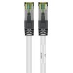 Cavo patch RJ45 (CAT 6A, 500 MHz) con CAT 8.1 cavo grezzo S/FTP, bianco WE55132 Goobay