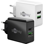 Caricatore rapido doppio USB-A QC (28 W) nero WE44956 Goobay