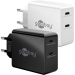 Caricatore rapido doppio USB-C PD (36 W) nero WE61757 Goobay