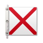 Bandiera Segnalazione Nautica "V" 60x50 cm FLAG125 