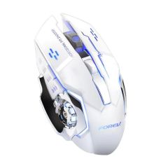 Mouse da gaming LED wireless con batteria ricaricabile incorporata bianco FV-W502 WB2260 