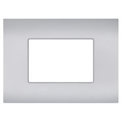 Placca 3 posti argento compatibile Vimar Arké EL350 