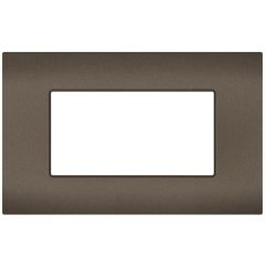 Placca 4 posti testa di moro compatibile Vimar Arké EL353 