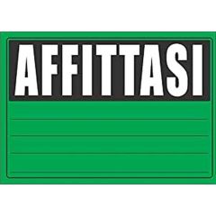 Cartello Affittasi in PVC - 2 colori disponibili Z777 