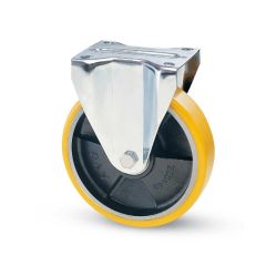 Avo RUOTA FISSA PER CARRELLI POLIURETANO art.22A mm. 80-piastra mm.100x85 FV44705 Avo