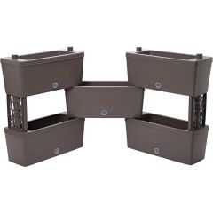 Bama KIT FIORIERA RETTANGOLARE BRICK 5 PZ. Col. Tortora cm. 60x23x27 h FV53097 Bama