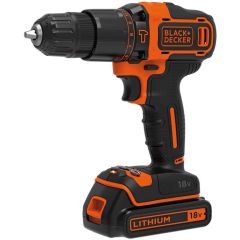 Black+Decker TRAPANO AVVITATORE A PERCUSSIONE BDCHD18K-QW 18V 1 batteria 1,5 Ah FV56233 Black + Decker