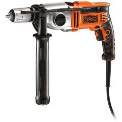 Black+Decker TRAPANO A PERCUSSIONE REVERSIBILE KR911K-QS 910 W FV56246 Black + Decker