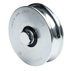 Comunello RUOTA PER CANCELLI CON PERNO GOLA U 1 cuscinetto art. 310 mm.100x22 FV20928 Comunello