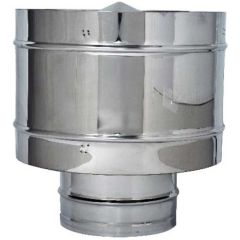 FUMAIOLO FISSO ANTIVENTO INOX Tondo (attacco maschio) Ø cm.15 FV32076 