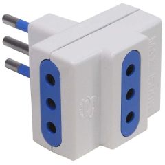 Globex ADATTATORE TRIPLO IN BLISTER 2P+T spina 10A/3 prese 10A FV35593 Globex