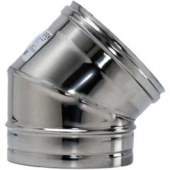 GOMITO A 45° INOX AISI 304 PER STUFA Ø cm.13 FV16494 