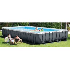 Intex PISCINA RETTANGOLARE ULTRA XTR FRAME CON POMPA A SABBIA  cm. 975x488x132 h FV27889 INTEX