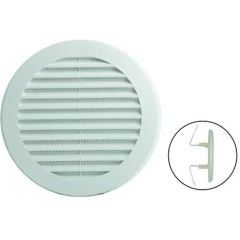 GRIGLIA DI AERAZIONE IN PLASTICA CON ZANCHE Ø mm.  90 per fori Ø mm. 55-85 FV39465 