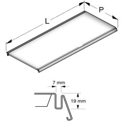 RIPIANO LISCIO cm. 37x100 Col. Bianco RAL9001 FV49780 
