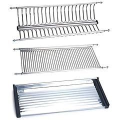 SCOLAPIATTI REGOLABILE PER PENSILE IN INOX 18/10 CON VASCHETTA  cm. 76 FV54864 