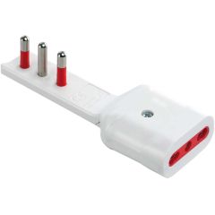 Rosi ADATTATORE ULTRA PIATTO 16Ah  2P+T - Presa 16 Ah  Col. Bianco FV56988 Rosi