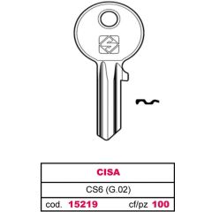 Silca CHIAVE OTTONE CS6 (G.VAC 0) CISA FV15219 Silca