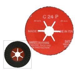 Sisa Mole DISCO ABRASIVO LAMELLARE SEMIFLEX Ø mm. 115x22 grana 36 FV42911 Sisa Mole