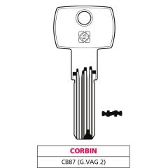 Silca CHIAVE PUNZONATA OTTONE CB87 (G. VAG 2) CORBIN  FV47510 Silca