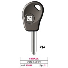 Silca CHIAVE PER AUTO SX9TE (G. VDD 0) SIMPLEX FV47697 Silca