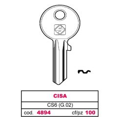 Silca CHIAVE ASC CS6 (G.VAC 0) CISA FV4894 Silca