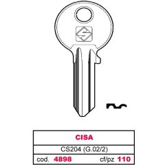 Silca CHIAVE ASC CS204 (G.VAC 2) CISA FV4898 Silca
